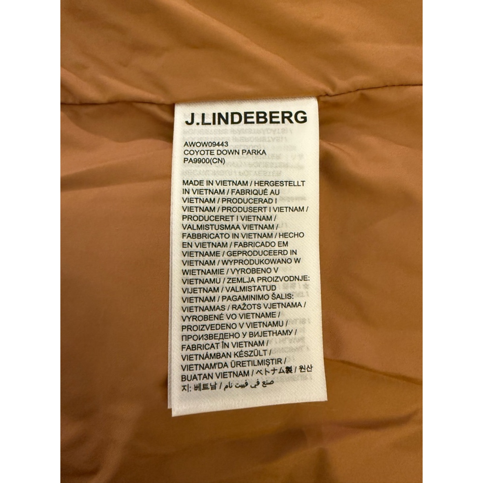 J.Lindeberg Coyote Down Parka Chipmunk Brown Belted Jacket Women’s Small Nwt — image 8 of 8